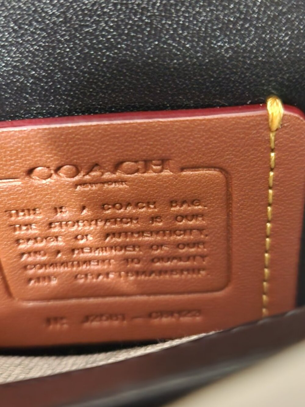 Coach Tabby Chain Crossbody 19- Quilted Black Leather/Brass/Gold Hardware - Picture 12 of 14